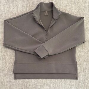 CALIA by Carrie Underwood Half-Zip Cropped Sweatshirt